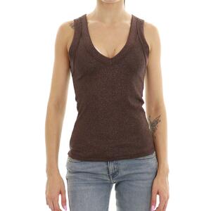 TOP IN LUREX VICOLO MARRONE